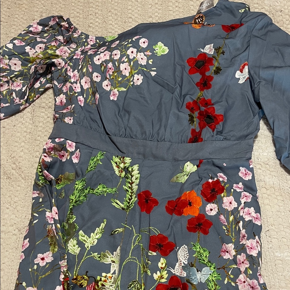 Floral Print One-Shoulder Jumpsuit